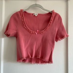 For love & lemons ribbed shirt